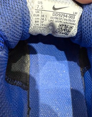 Zapatillas Nike Talla 38.5 Negras y Azules