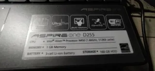 Portátil Acer Aspire One D255 Negro