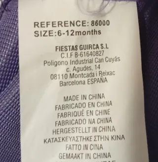 Disfraz Pulpo Violeta Bebé