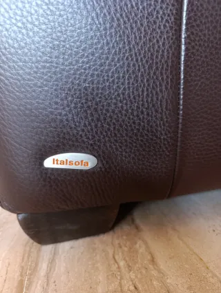 Sofá 3 plazas piel Italsofa marrón