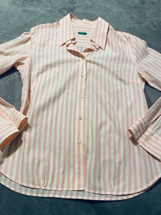 Camisa de rayas rosa y blanca United Colors of Ben