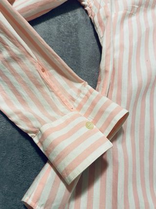Camisa de rayas rosa y blanca United Colors of Ben