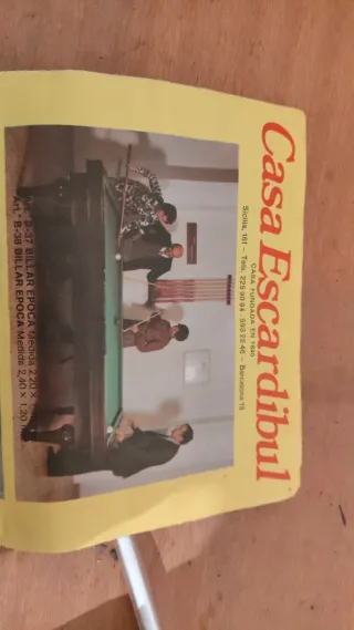 Mesa billar carambola Escardibul Amoros-Barcelona