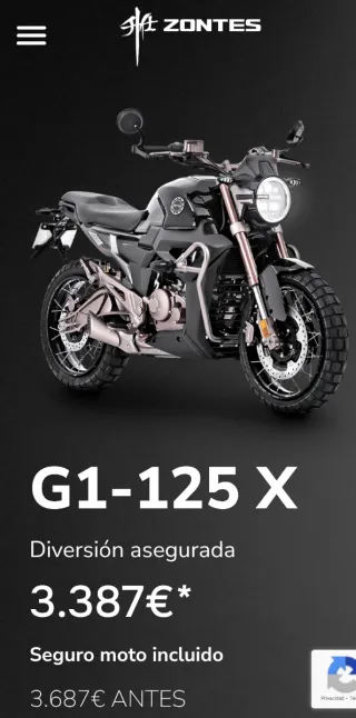 Moto Zontes  Negra 125 cc