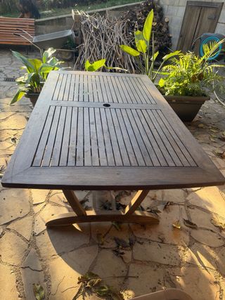 Mesa de madera exterior 150x190