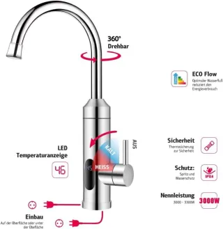 Grifo con calentador integrado nuevo