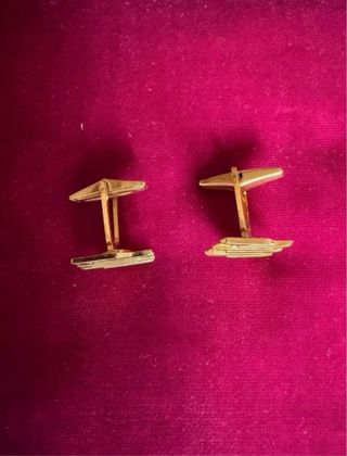 Gemelos Banco Hispano Americano Dorados