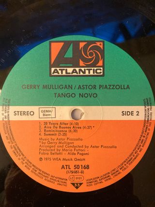 Vinilo Gerry Mulligan Astor Piazzolla. Alemania