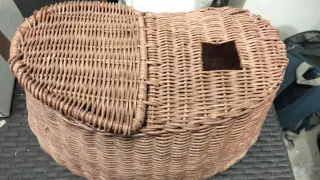 Cesta mimbre artesanal pesca