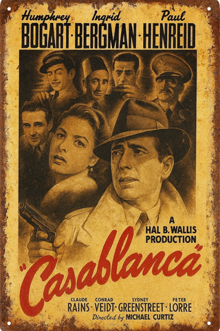 Chapa Decorativa cartel pelicula Casablanca 20x30