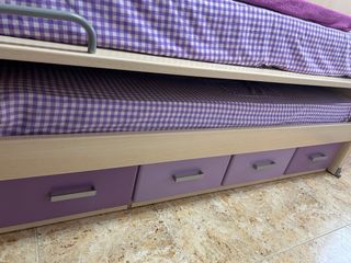 Cama nido con cajones y colchón