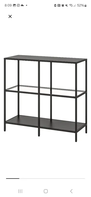 Estantería Ikea Metal y Vidrio Negra