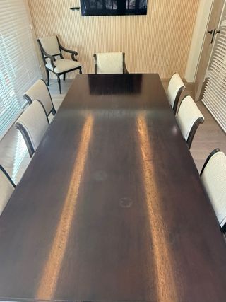 Mesa comedor y 10 sillas tapizadas