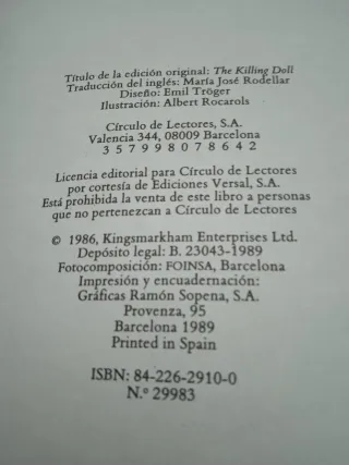 La muñeca asesina de Ruth Rendell