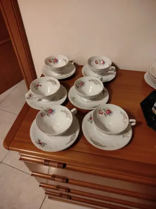 Set 6 Tazzine da tè in porcellana