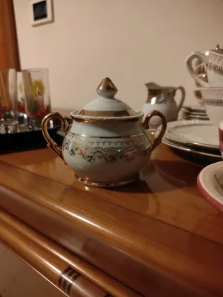 Set 5 Tazzine Caffè Porcellana Oro