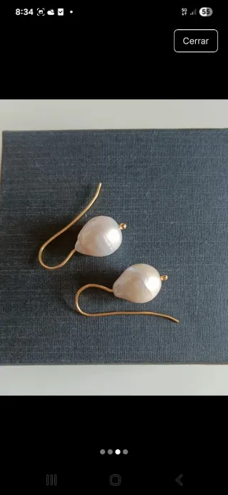 Pendientes Oro y Perlas Barrocas