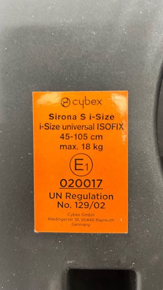 Silla Coche Cybex i-Size Roja modelo Sirona S