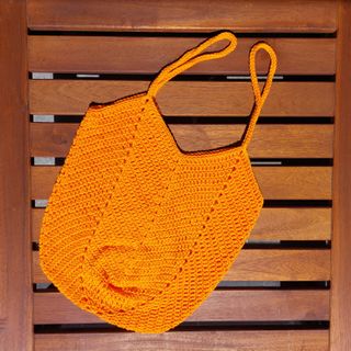 Bolsa crochet naranja nueva