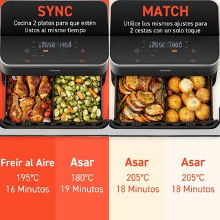 Cosori Freidora de Aire Dual Blaze TwinFry 10L