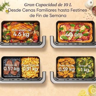 Cosori Freidora de Aire Dual Blaze TwinFry 10L