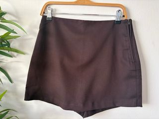 Conjunto Chaleco y Falda-Pantalón Marrón T.38