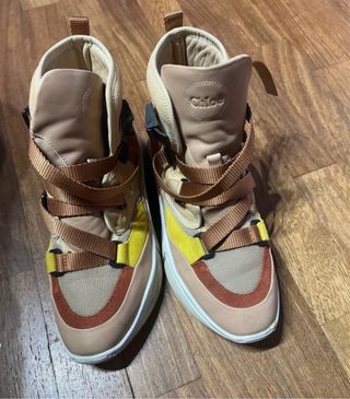 Scarpe Chloe 38 Beige Multicolor