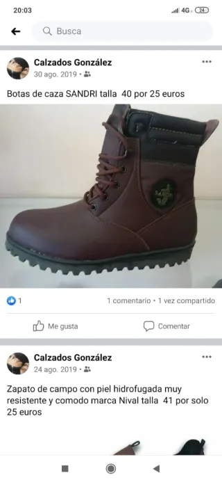 Diferentes modelos de calzado