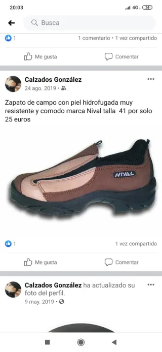 Diferentes modelos de calzado