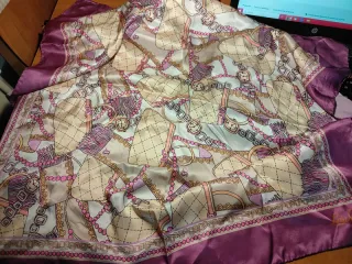 Foulard Luisa Spagnoli Beige e Viola