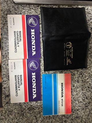 Manuales Honda MTX75R y otros