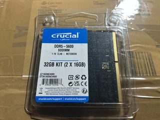 2x16GB Crucial DDR5 5600MHz SO-DIMM RAM