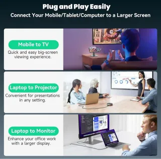 Cable USB-C a HDMI 2m 4K UHD