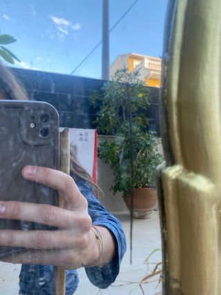 Espejo Dorado con Volutas