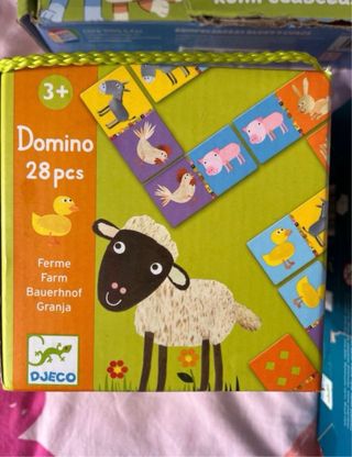 Juego Bluey 9 cubos + Domino Djeco