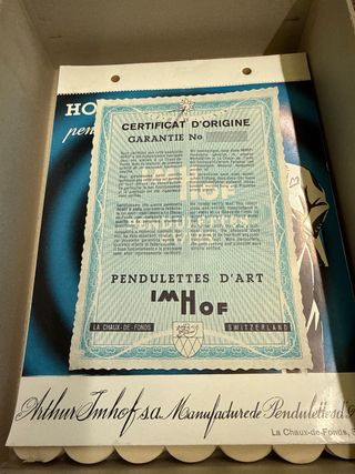 Orologio agenda Imhof 8 giorni nuova completa