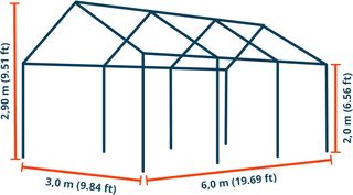 Carpa Almacén 3x6m PVC Impermeable