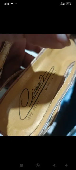 Sandali donna pelle cuoio beige oro 37