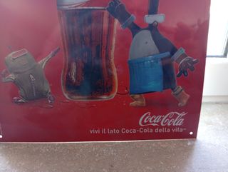 Targa metallo Coca Cola vivi il lato