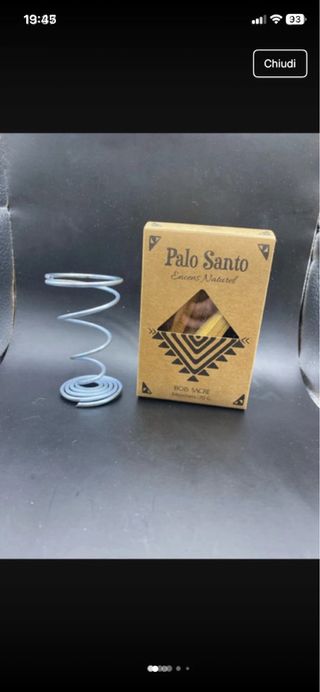 Porta Palo Santo a spirale + Palo Santo