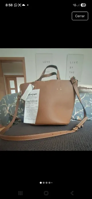 Bolso de cuero Parfois camel