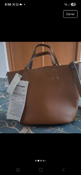 Bolso de cuero Parfois camel