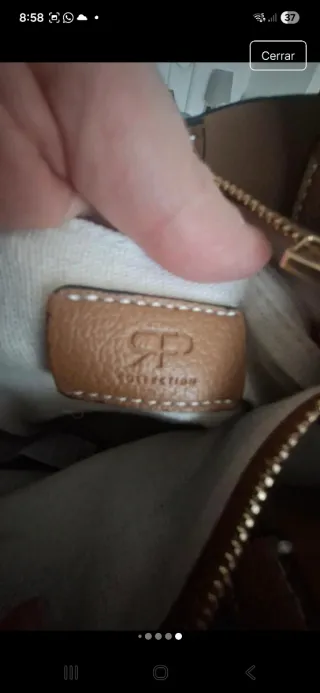 Bolso de cuero Parfois camel