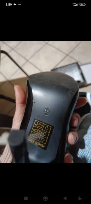 Décolleté nero lucido tacco 38