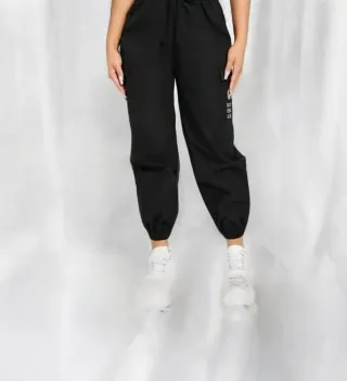 Shein pantaloni cargo neri con coulisse