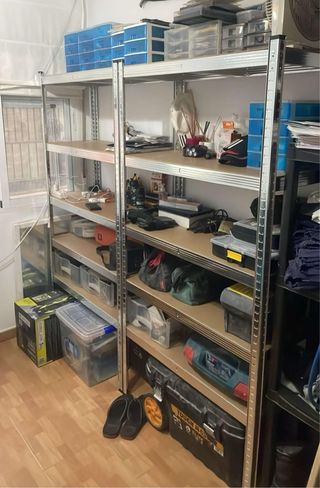 Pack 2 Estanterías Metálicas de 5 Baldas ajustable