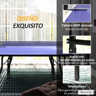Mesa Ping-Pong Estándar con Ruedas
