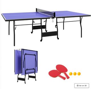 Mesa Ping-Pong Estándar con Ruedas
