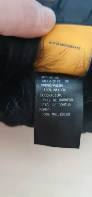 Guantes Santacana Mujer Negros