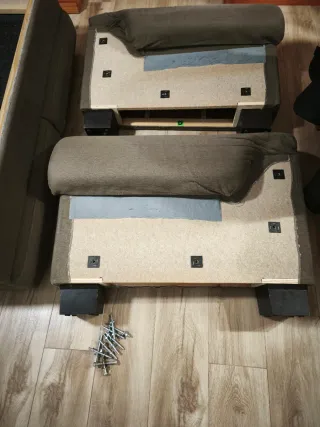 Sofá 2 plazas Ikea marrón tela